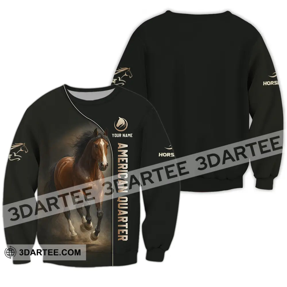 Unisex Shirt - Custom American Quarter Horse Shirt Long Sleeve / S T-shirt