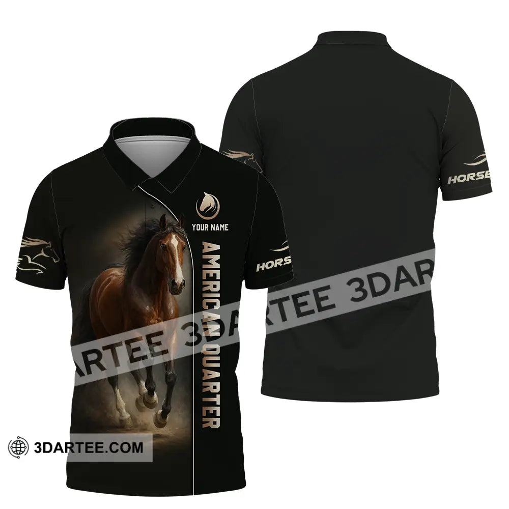 Unisex Shirt - Custom American Quarter Horse Shirt Polo Shirt / S T-shirt