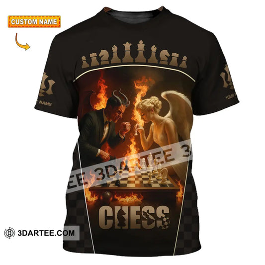 Unisex Shirt - Custom Angels & Demons Chess Shirt For Couple T-shirt