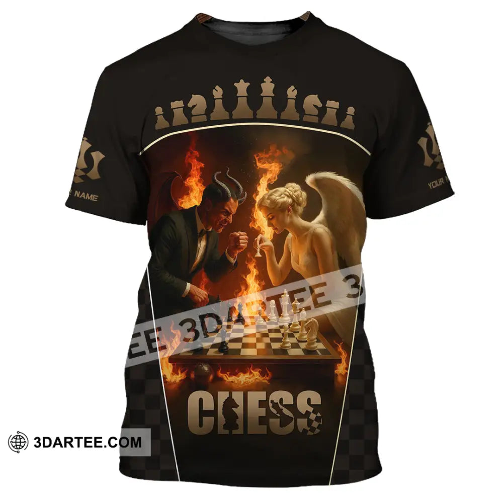 Unisex Shirt - Custom Angels & Demons Chess Shirt For Couple T-Shirt / S T-shirt