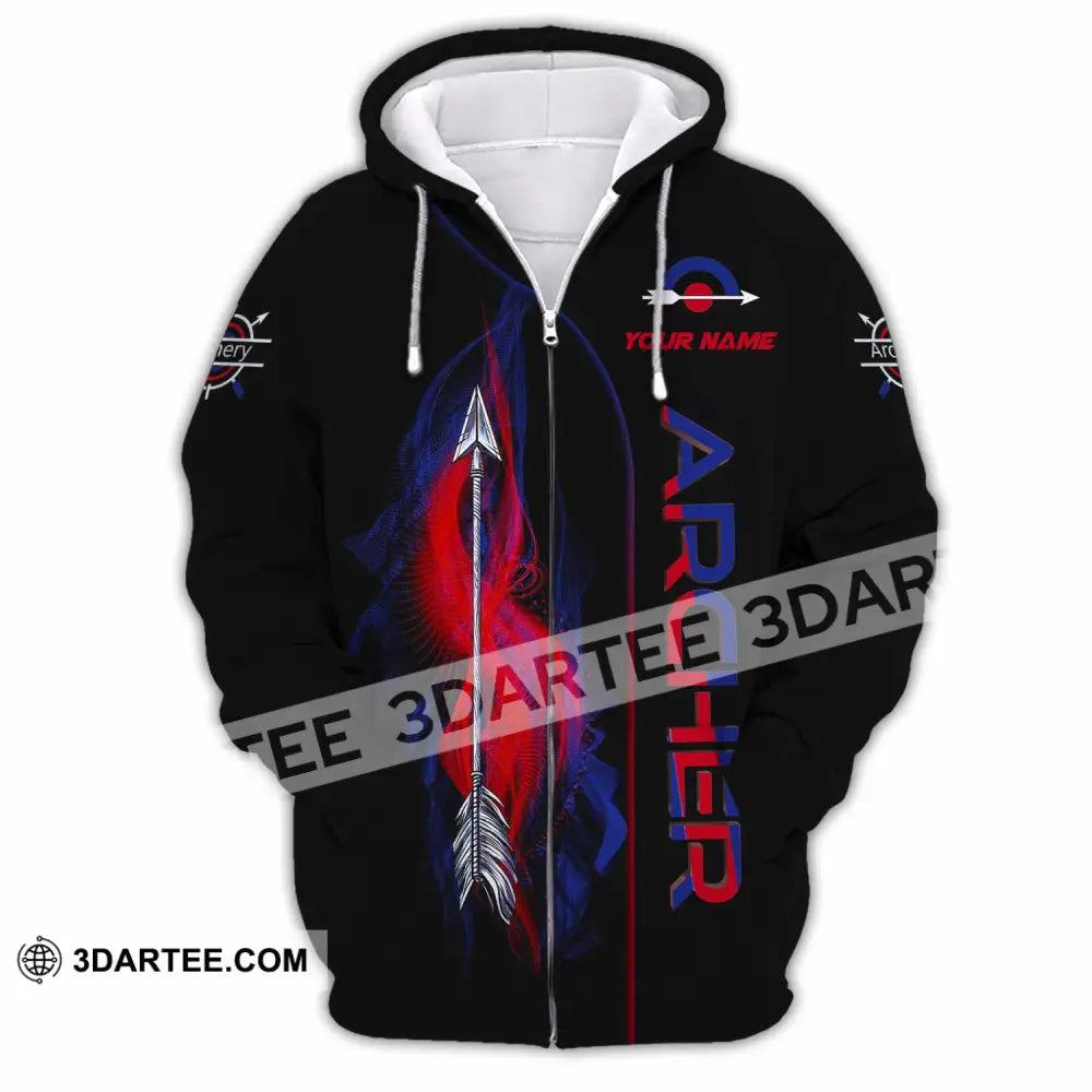 Unisex Shirt - Custom Archer 3D Shirt Zipper Hoodie / S T-shirt
