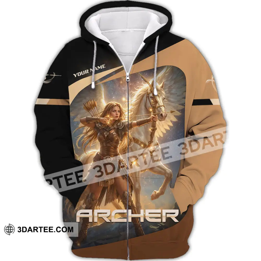 Unisex Shirt - Custom Archer 3D Shirt Zipper Hoodie / S T-shirt
