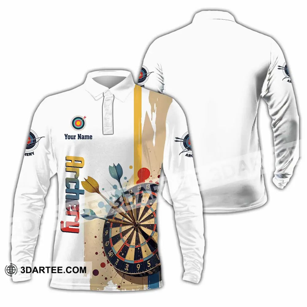 Unisex Shirt - Custom Archery 3D Shirt Long Sleeve Polo / S T-shirt