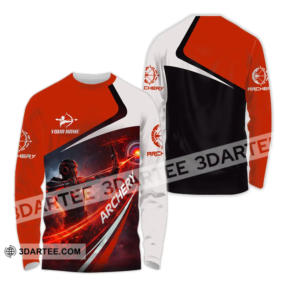 Unisex Shirt - Custom Archery 3D Shirt - Long Sleeve Shirt / S - T-shirt