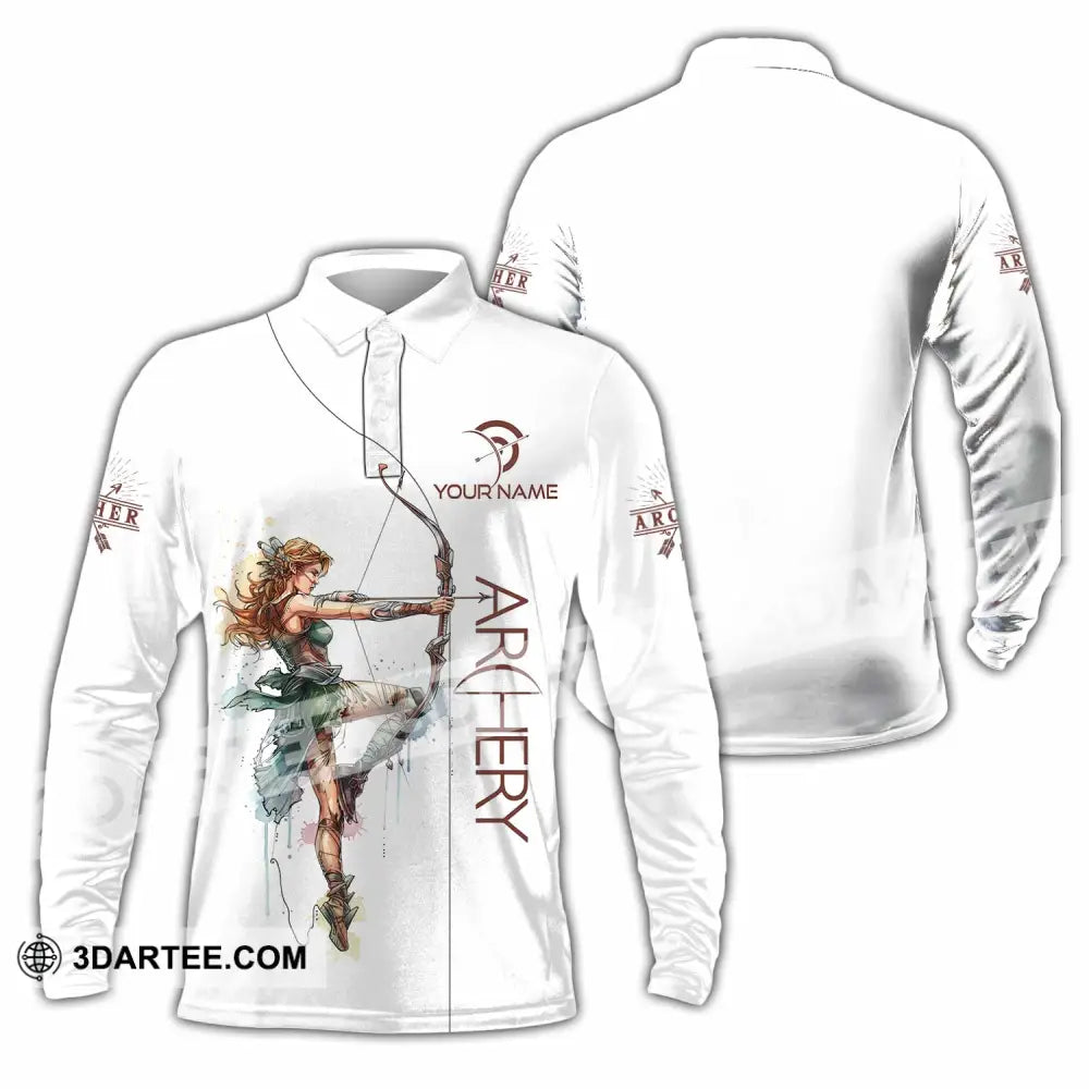 Unisex Shirt - Custom Archery Shirt Long Sleeve Polo / S T-shirt