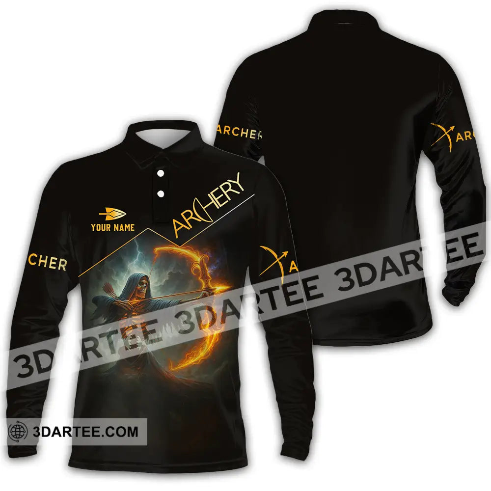 Unisex Shirt Custom Archery Shirt Long Sleeve Polo / S T shirt