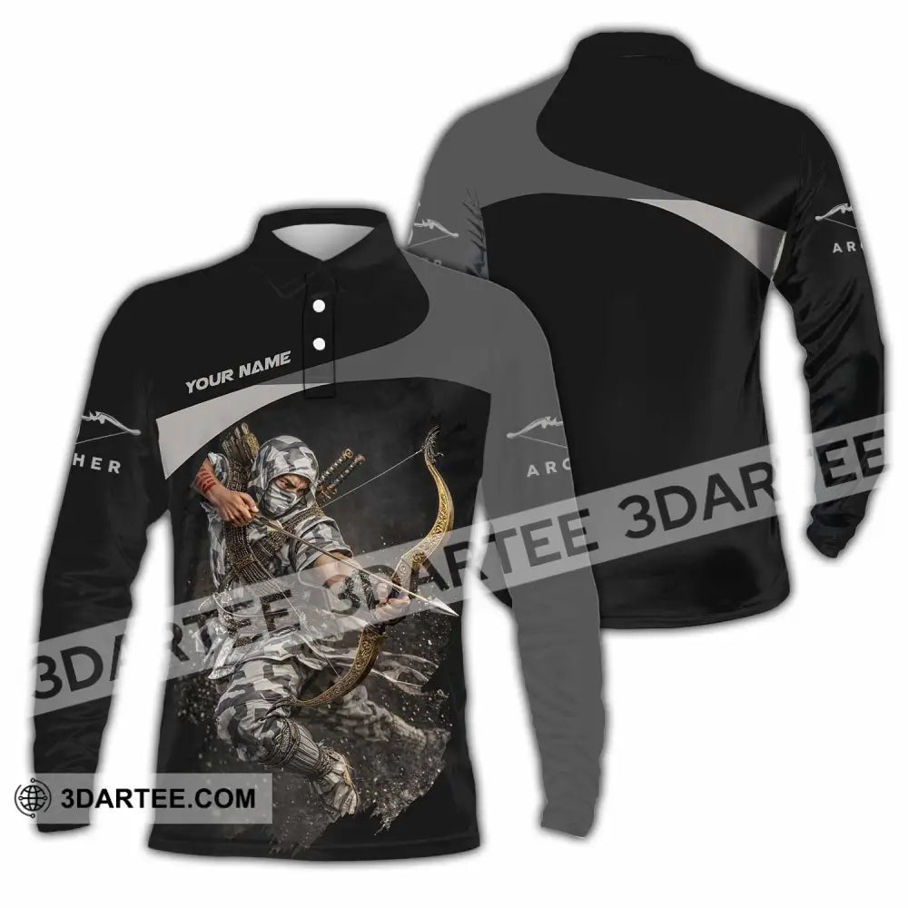 Unisex Shirt - Custom Archery Shirt - Long Sleeve Polo / S - T-shirt