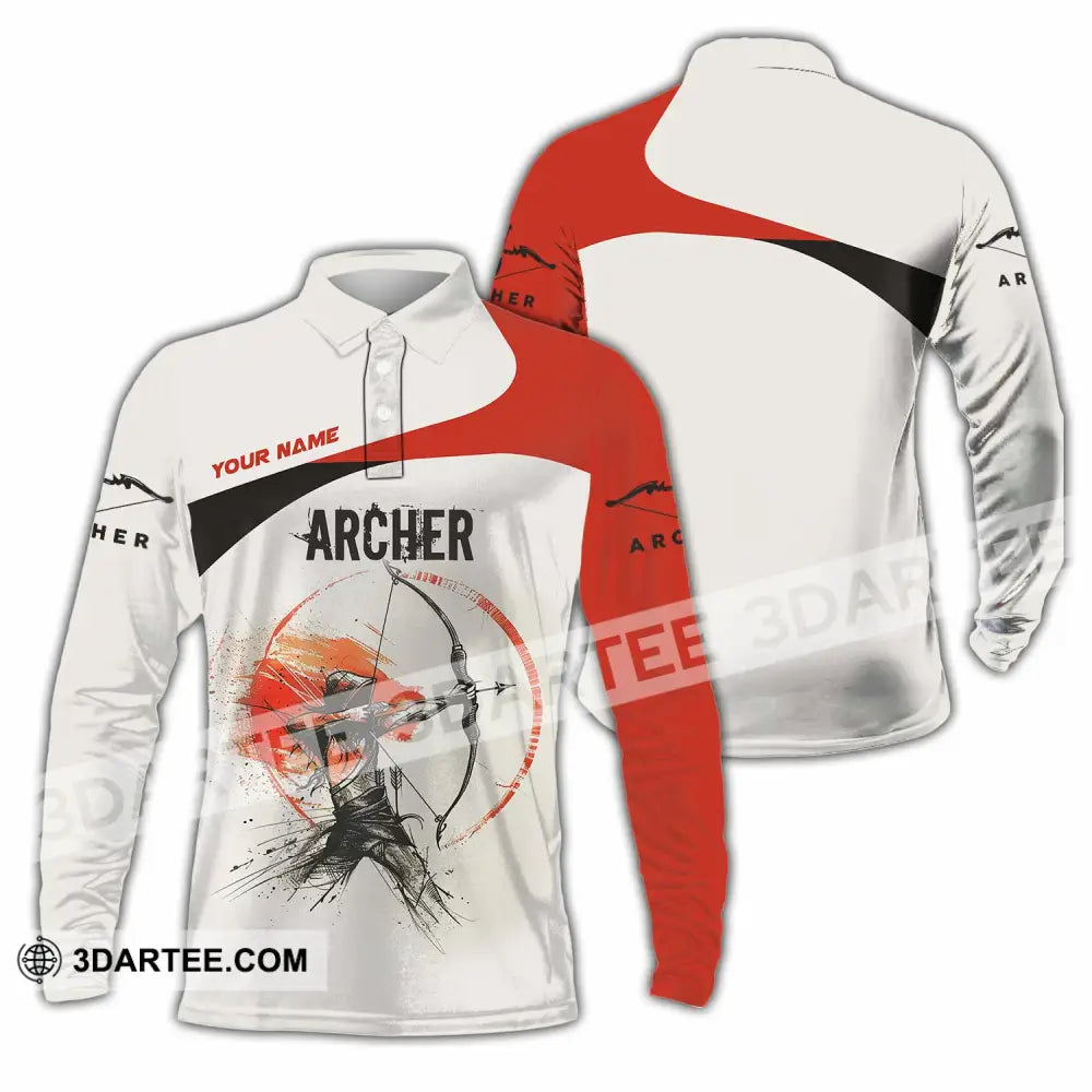 Unisex Shirt - Custom Archery Shirt Long Sleeve Polo / S T-shirt