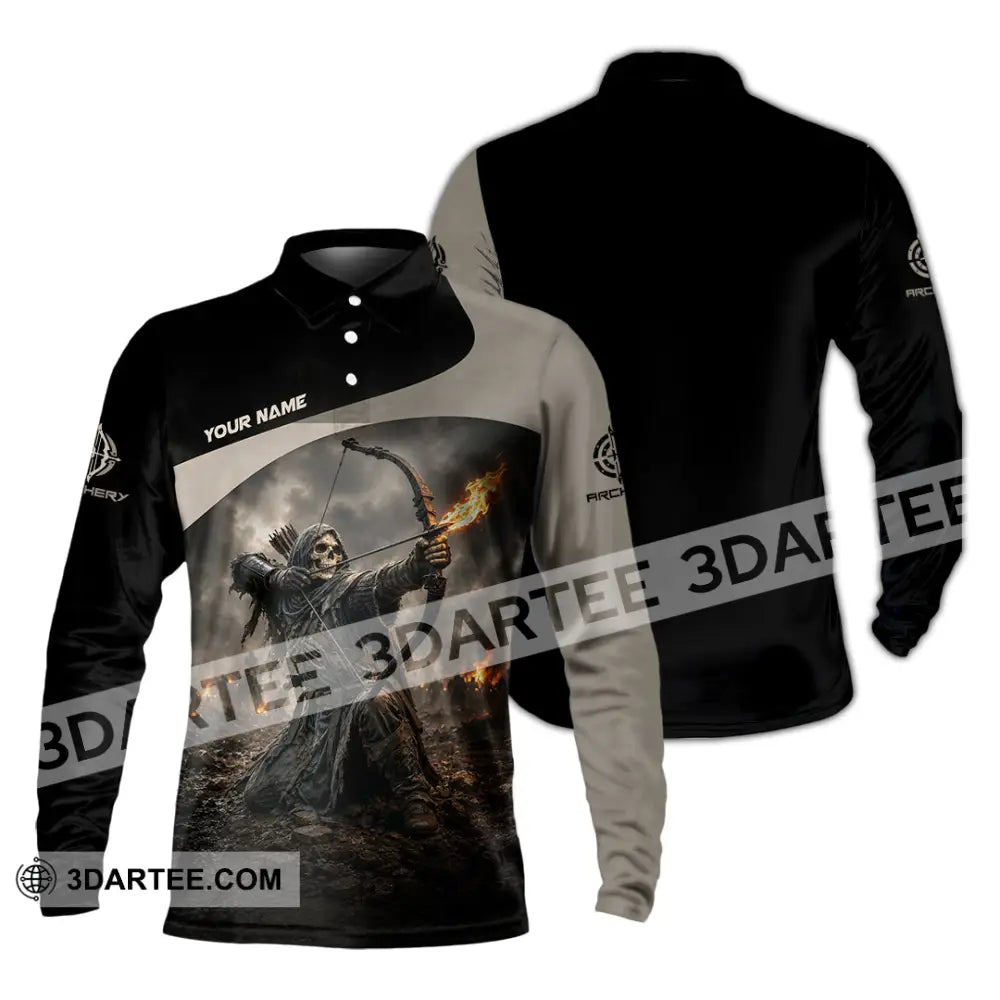 Unisex Shirt - Custom Archery Shirt - Long Sleeve Polo / S - T-shirt