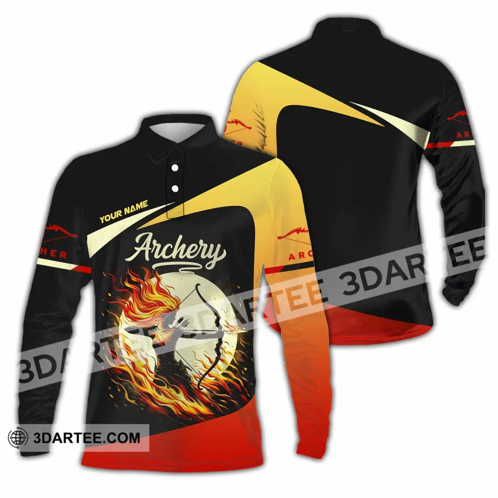 Unisex Shirt - Custom Archery Shirt Long Sleeve Polo / S T-shirt