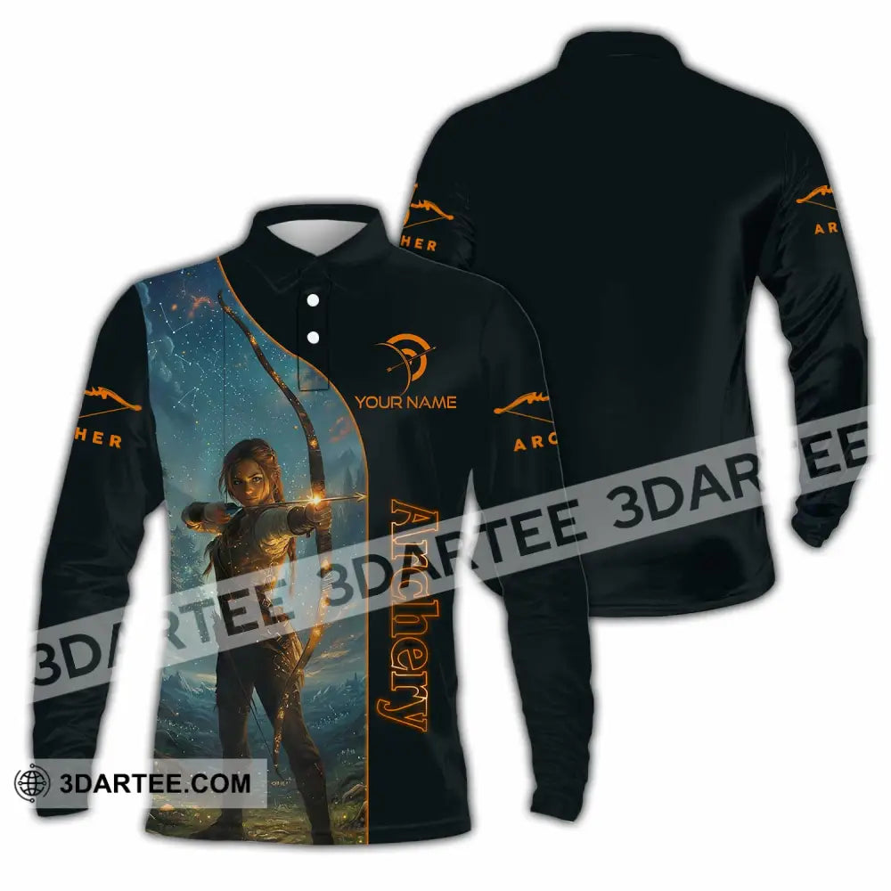 Unisex Shirt - Custom Archery Shirt Long Sleeve Polo / S T-shirt