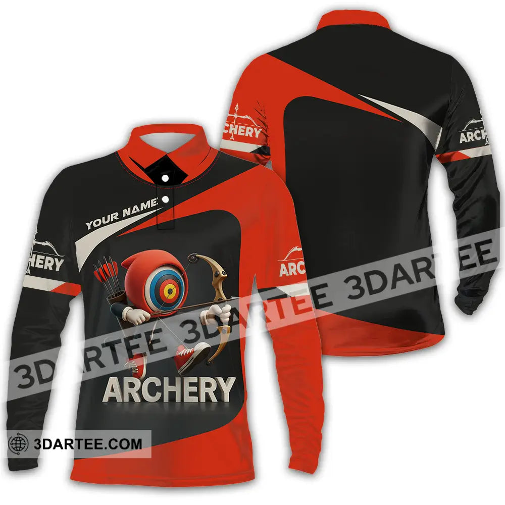Unisex Shirt - Custom Archery Shirt Long Sleeve Polo / S T-shirt