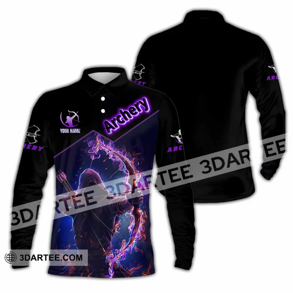 Unisex Shirt - Custom Archery Shirt Long Sleeve Polo / S T-shirt