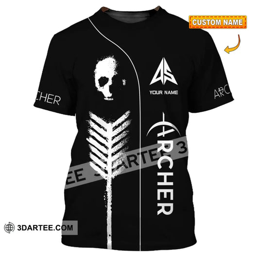 Unisex Shirt - Custom Archery Skullcap Archery Player Shirt T-shirt