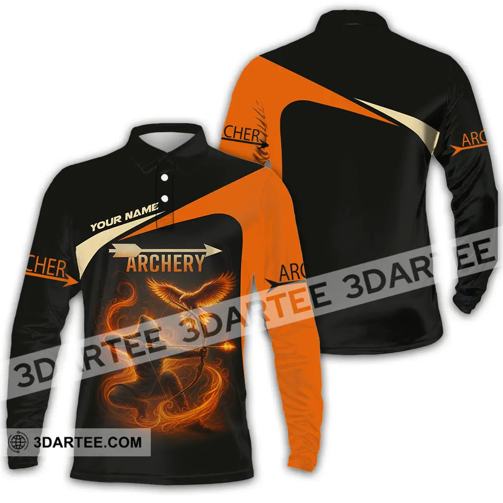 Unisex Shirt Custom Archery Sport Lover Shirt Long Sleeve Polo / S T shirt