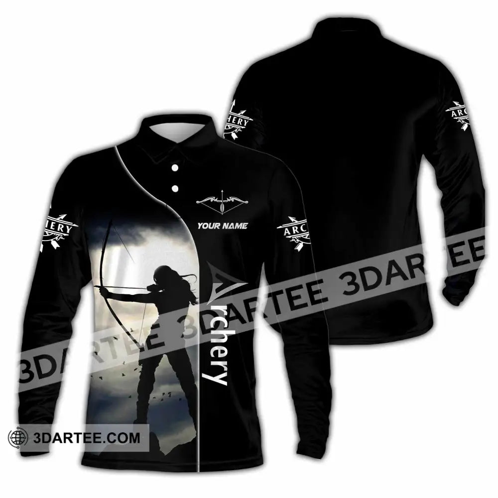 Unisex Shirt - Custom Archery Sport Lover Shirt Long Sleeve Polo / S T-shirt