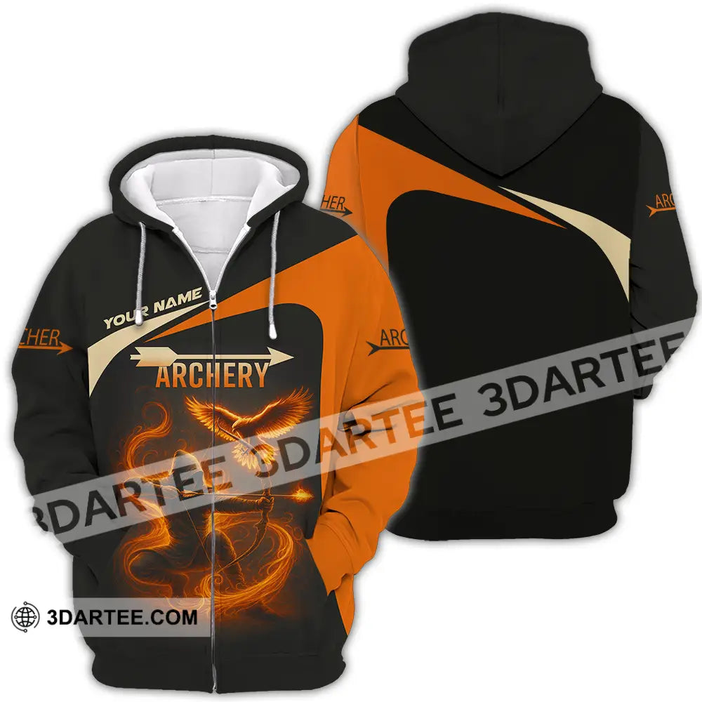 Unisex Shirt Custom Archery Sport Lover Shirt Zipper Hoodie / S T shirt