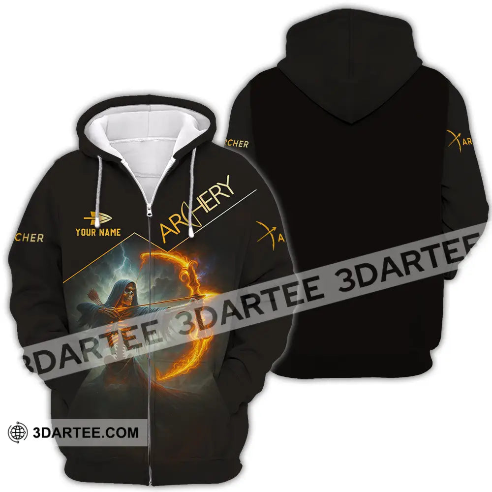 Unisex Shirt Custom Archery Shirt Zipper Hoodie / S T shirt