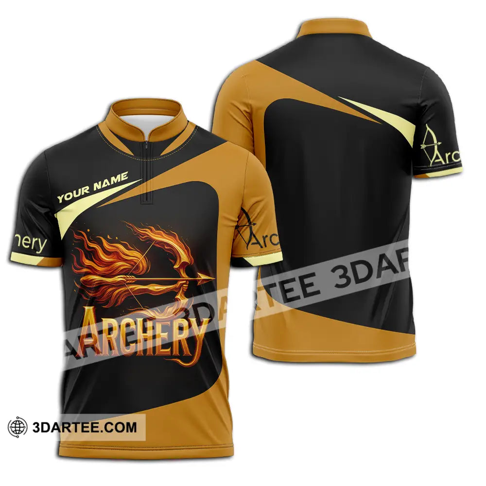 Unisex Shirt Custom Archery Shirt Zipper Polo Shirt / S T shirt