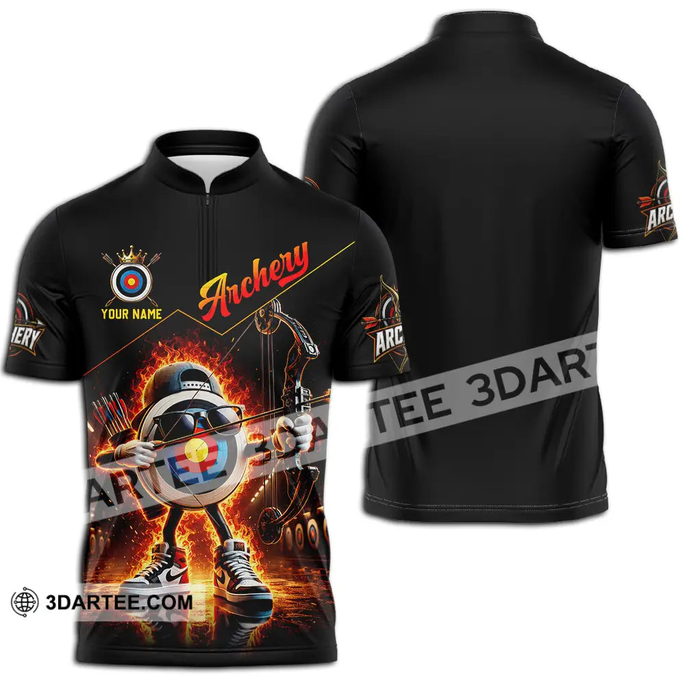 Unisex Shirt - Custom Archery Shirt - Zipper Polo Shirt / S - T-shirt