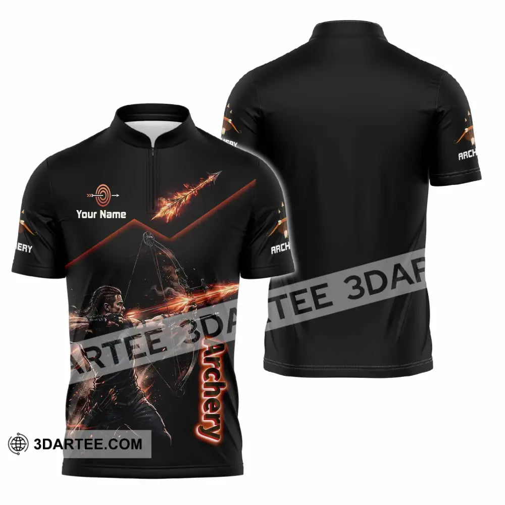 Unisex Shirt - Custom Archery Shirt - Zipper Polo Shirt / S - T-shirt