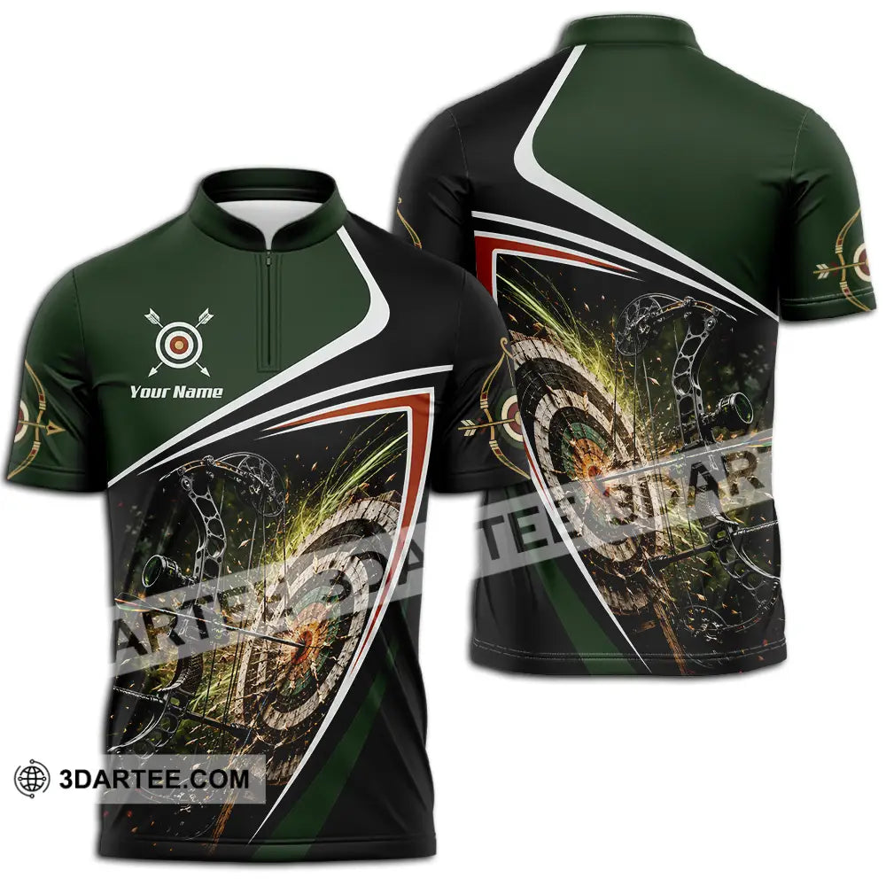 Unisex Shirt - Custom Archery Shirt - Zipper Polo Shirt / S - T-shirt