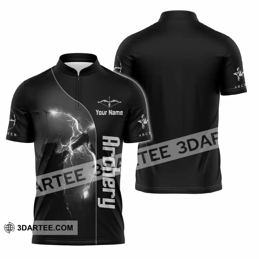 Unisex Shirt - Custom Archery Shirt - Zipper Polo Shirt / S - T-shirt