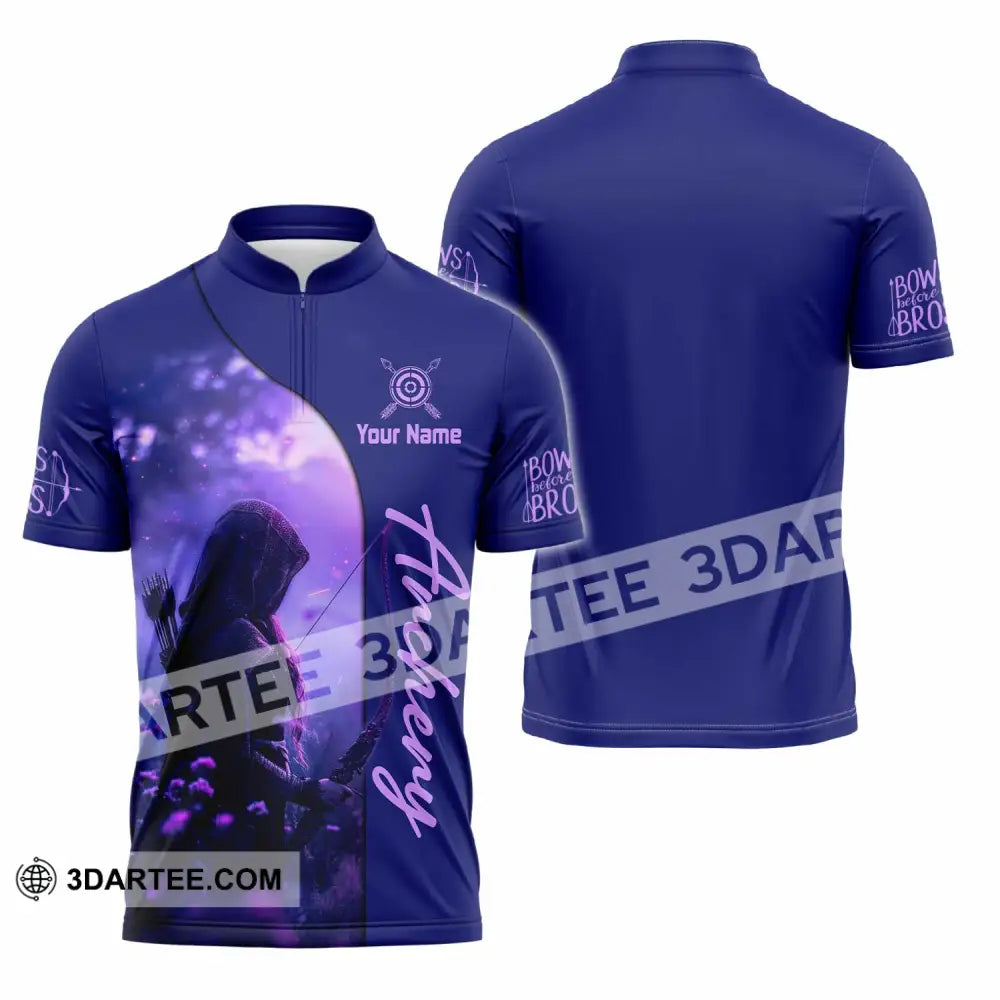 Unisex Shirt - Custom Archery Shirt - Zipper Polo Shirt / S - T-shirt