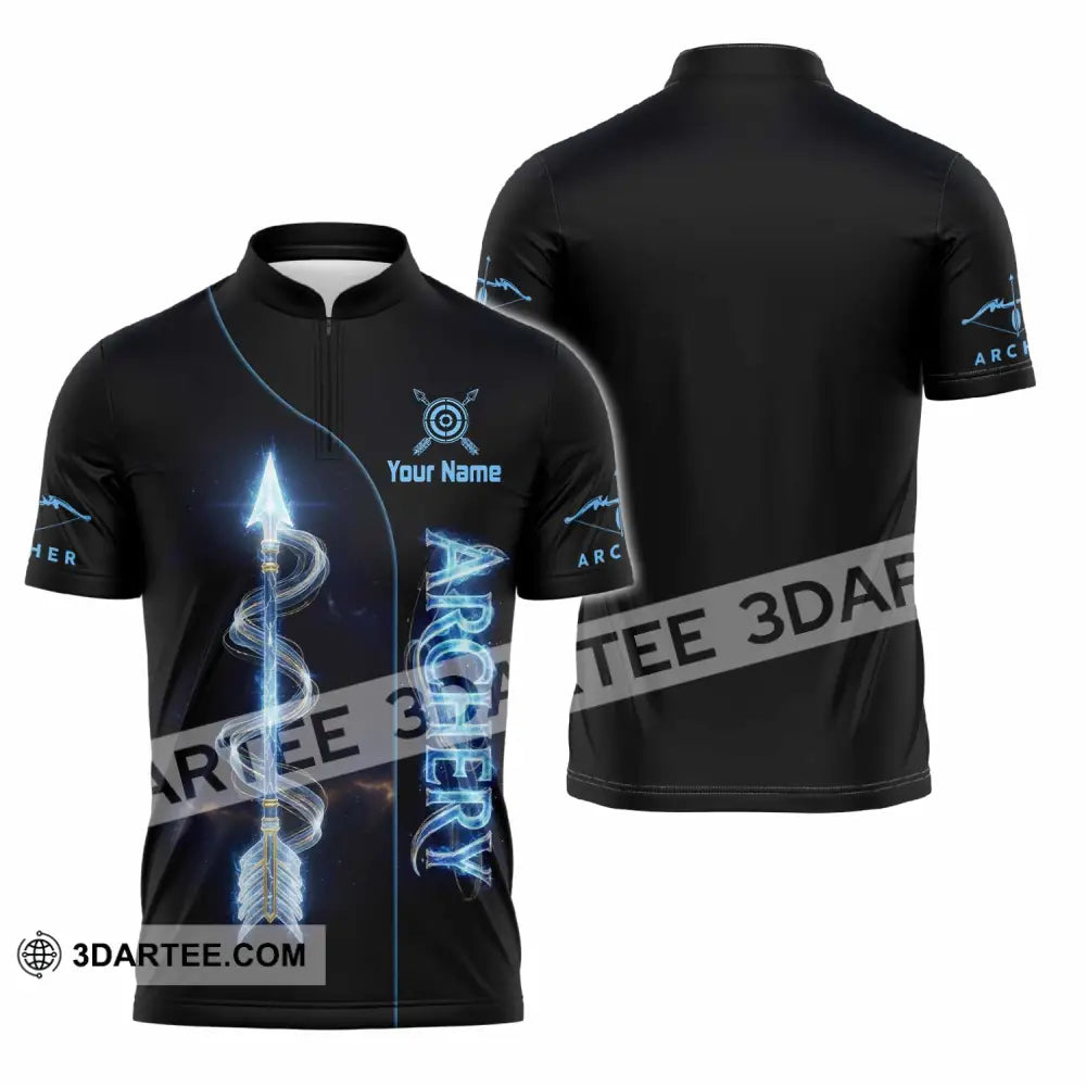 Unisex Shirt - Custom Archery Shirt - Zipper Polo Shirt / S - T-shirt