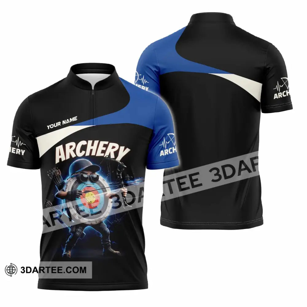 Unisex Shirt - Custom Archery Shirt - Zipper Polo Shirt / S - T-shirt