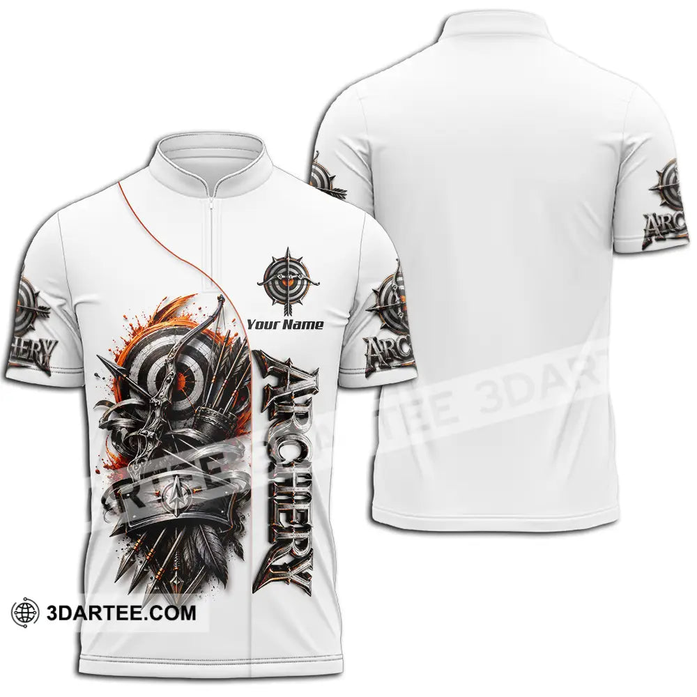 Unisex Shirt - Custom Archery Shirt - Zipper Polo Shirt / S - T-shirt