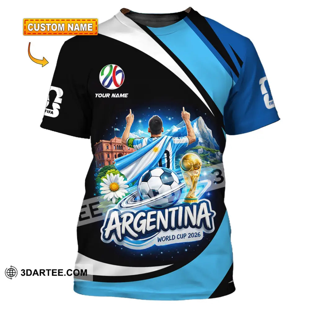 Unisex Shirt - Custom Argentina World Cup 2026 2026 3D Shirt - T-shirt
