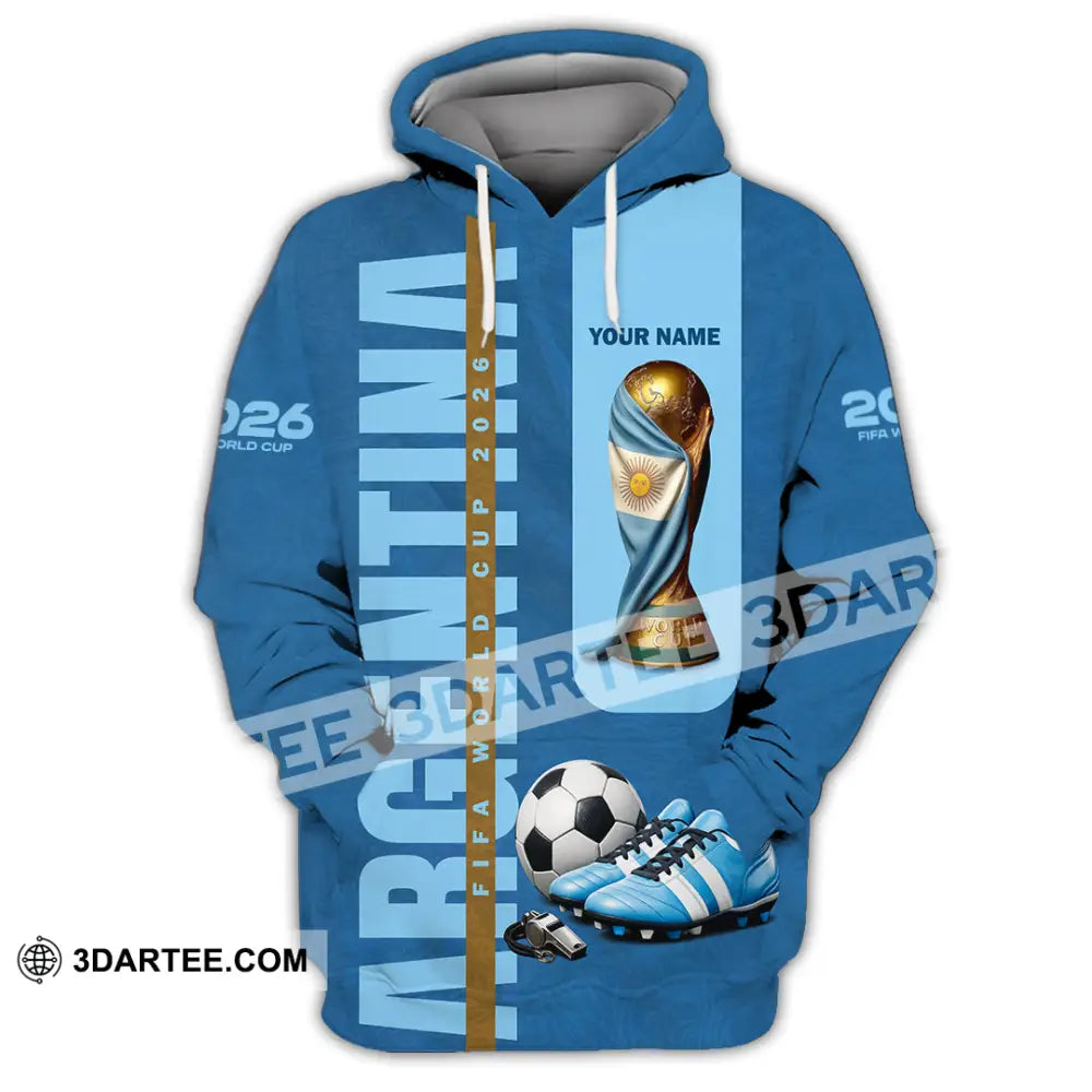 Unisex Shirt - Custom Argentina World Cup 2026 3D Shirt Hoodie / S T-shirt