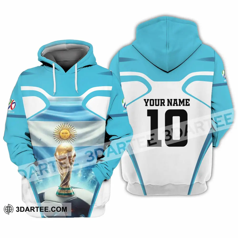 Unisex Shirt - Custom Argentina World Cup 2026 3D Shirt Hoodie / S T-shirt