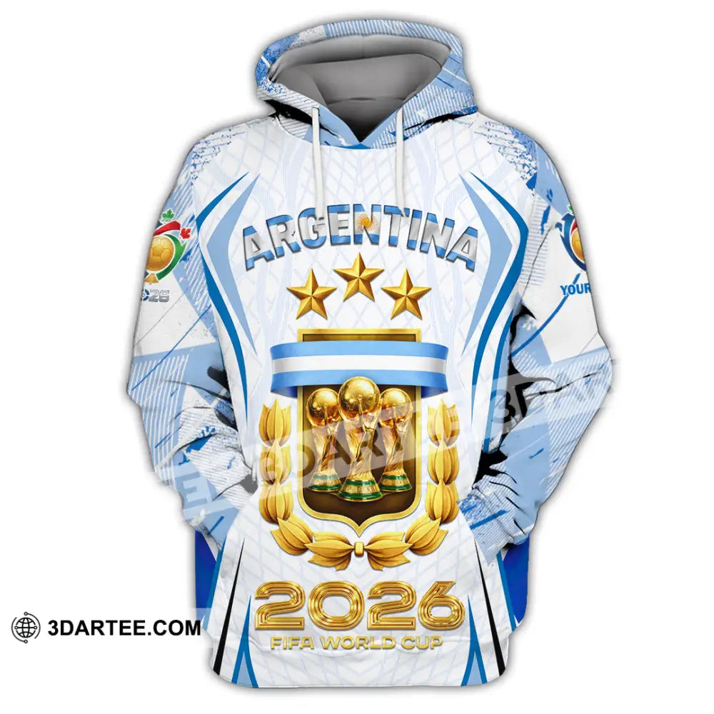 Unisex Shirt - Custom Argentina World Cup 2026 3D Shirt Hoodie / S T-shirt