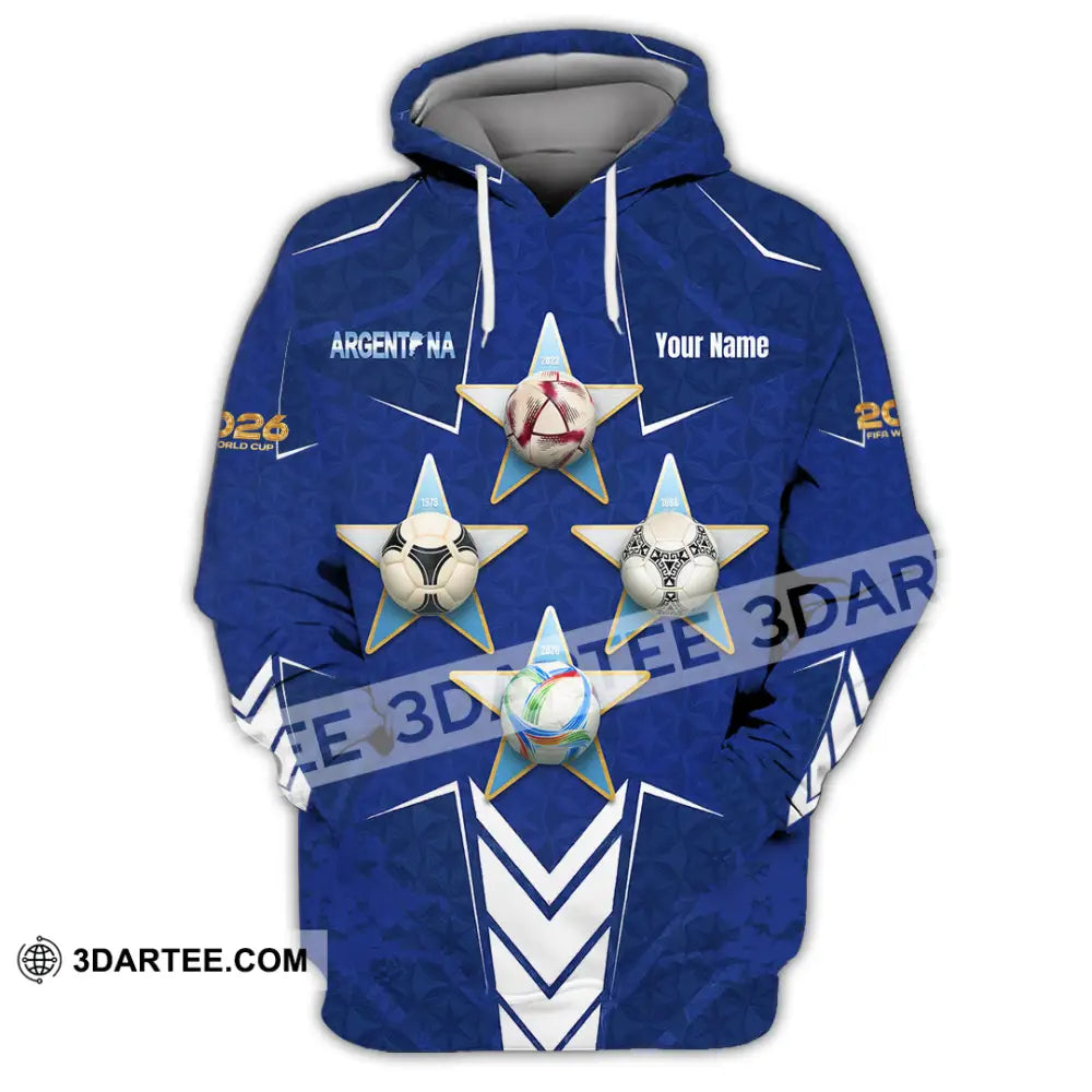 Unisex Shirt - Custom Argentina World Cup 2026 3D Shirt Hoodie / S T-shirt