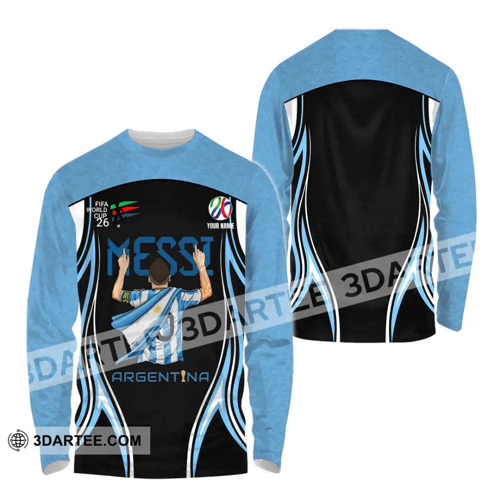 Unisex Shirt - Custom Argentina World Cup 2026 3D Shirt Long Sleeve Shirt / S T-shirt