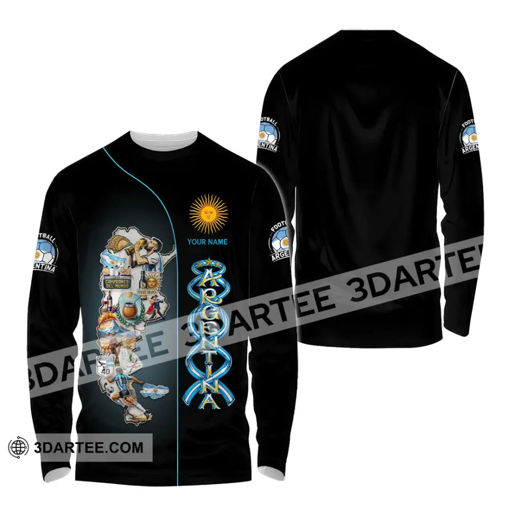 Unisex Shirt - Custom Argentina 3D Shirt Long Sleeve Shirt / S T-shirt