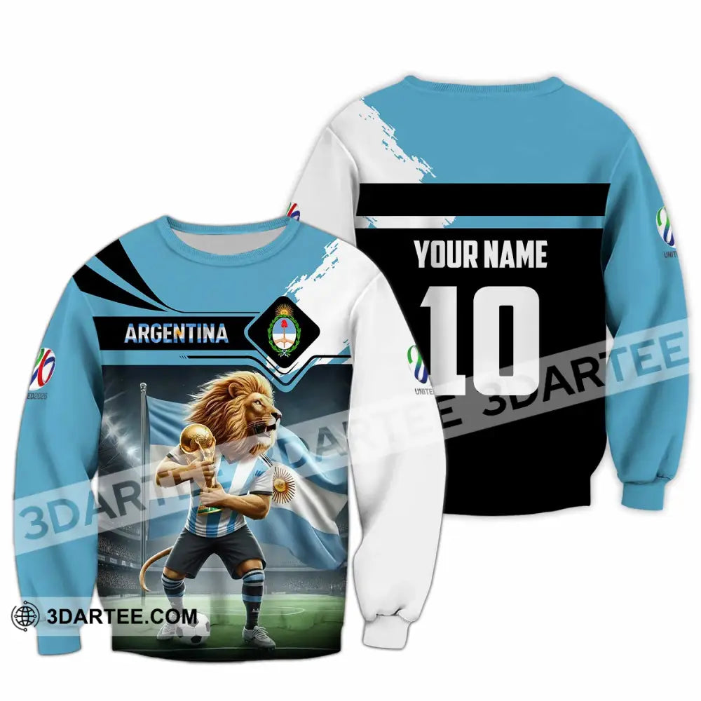 Unisex Shirt - Custom Argentina 3D Shirt Long Sleeve / S T-shirt