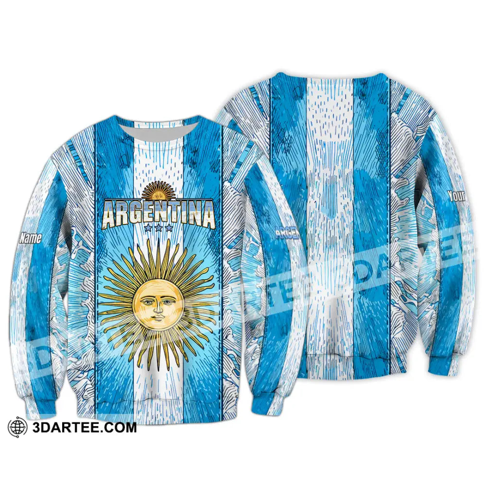 Unisex Shirt - Custom Argentina World Cup 2026 3D Shirt Long Sleeve / S T-shirt