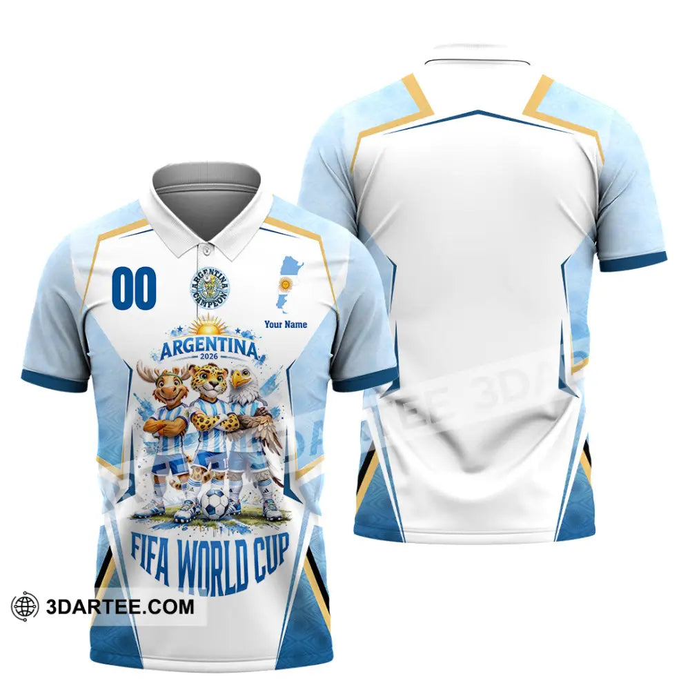 Unisex Shirt - Custom Argentina World Cup 2026 3D Shirt - Polo Shirt / S - T-shirt
