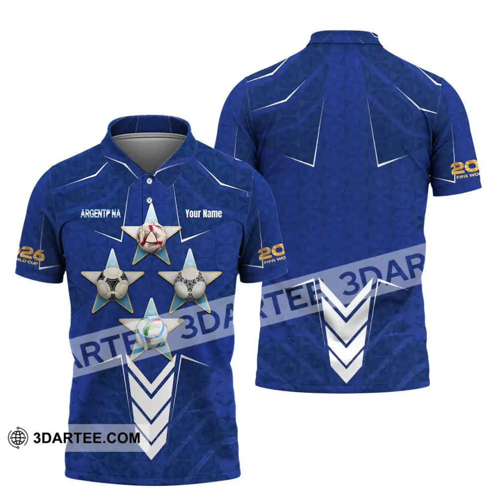 Unisex Shirt - Custom Argentina World Cup 2026 3D Shirt Polo Shirt / S T-shirt