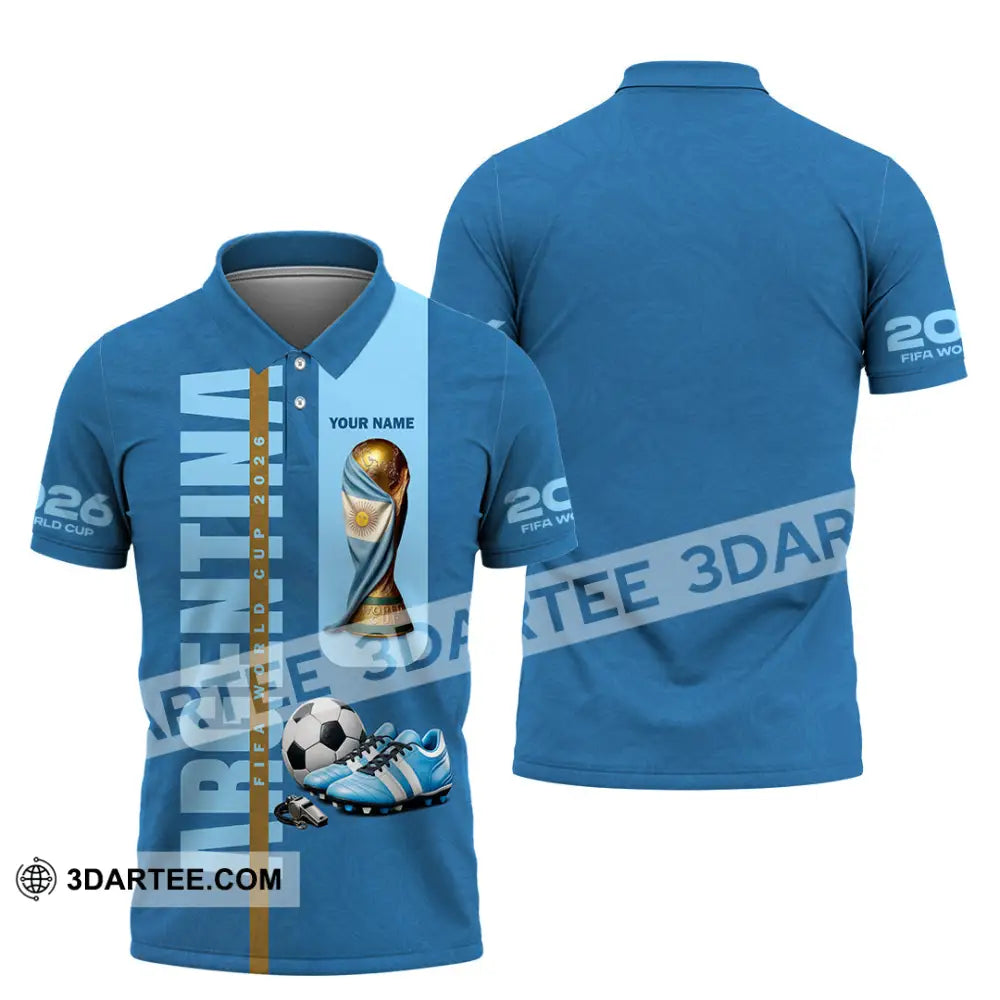 Unisex Shirt - Custom Argentina World Cup 2026 3D Shirt Polo Shirt / S T-shirt