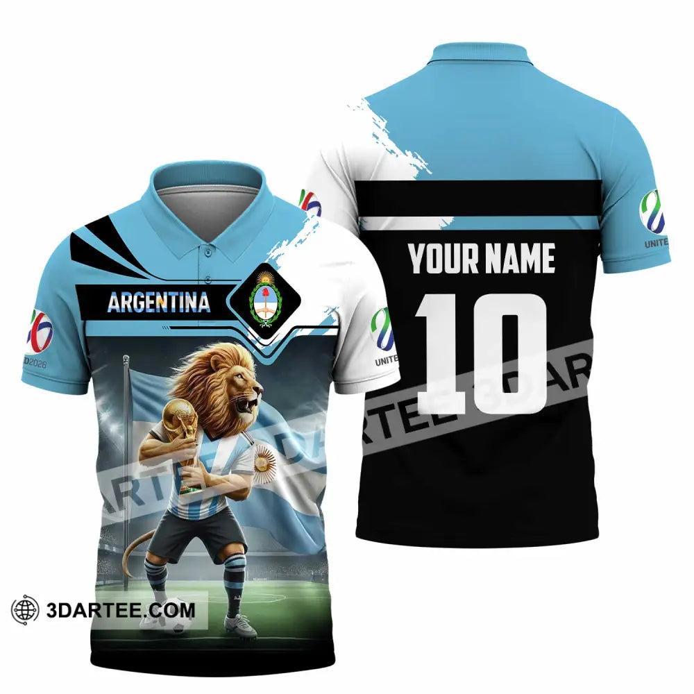 Unisex Shirt - Custom Argentina 3D Shirt Polo Shirt / S T-shirt