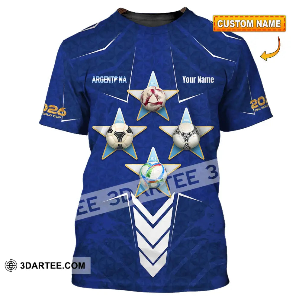 Unisex Shirt - Custom Argentina World Cup 2026 3D Shirt T-shirt