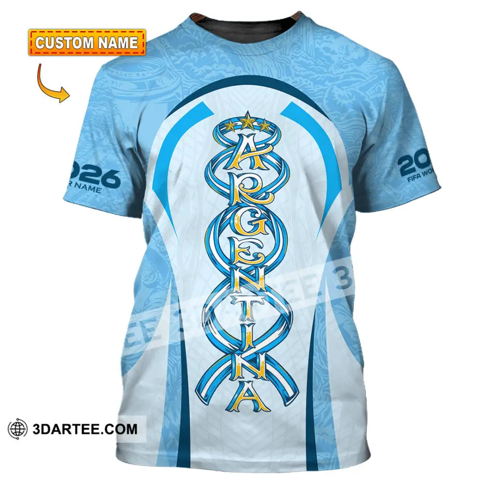 Unisex Shirt - Custom Argentina World Cup 2026 3D Shirt T-shirt