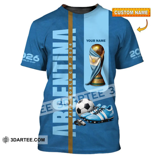 Unisex Shirt - Custom Argentina World Cup 2026 3D Shirt T-shirt
