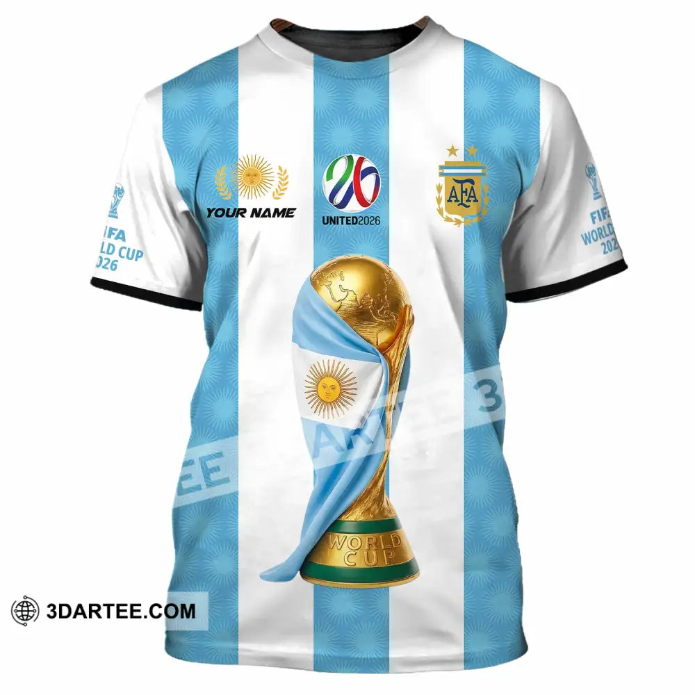 Unisex Shirt - Custom Argentina World Cup 2026 3D Shirt - T-Shirt / S - T-shirt