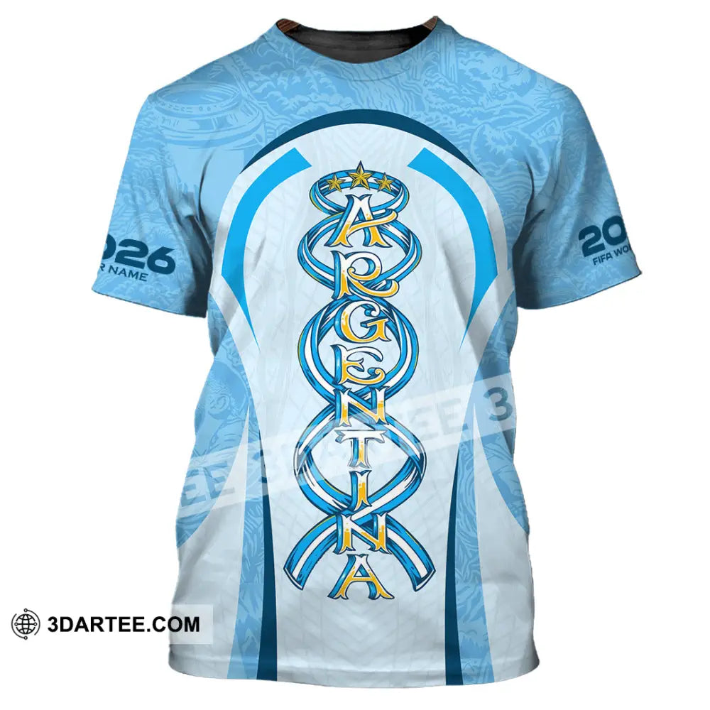 Unisex Shirt - Custom Argentina World Cup 2026 3D Shirt T-Shirt / S T-shirt