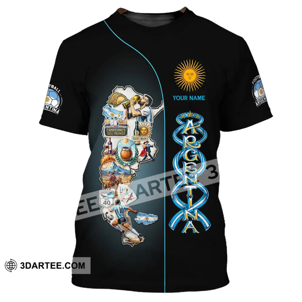 Unisex Shirt - Custom Argentina 3D Shirt T-Shirt / S T-shirt
